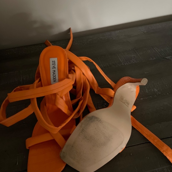 steve madden orange tie pumps size 9 - Picture 2 of 2